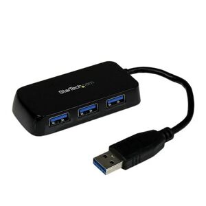 StarTech Portable 4 Port Mini USB 3.0 Hub - Black