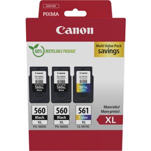 Canon Multipack Noires*2 + Couleur - PG-560XLx2/CL-561XL