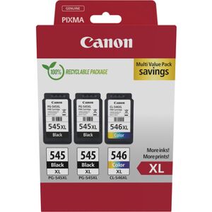 Canon Pack Noire*2 + Couleur - PG-545XLx2/CL-546XL MULTI