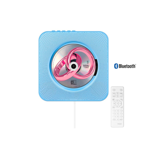 Lecteur cd mural avec fonction bluetooth et télécommande bolaris - modèle cancale - coloris bleu