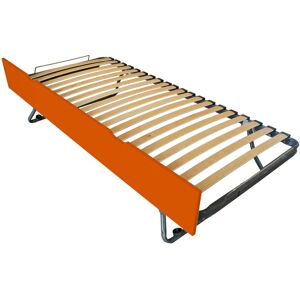 ABC MEUBLES Lit tiroir Sommier relevable pin - 90x190 - Orange