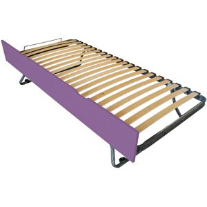 ABC MEUBLES Lit tiroir Sommier relevable pin - 90x190 - Lilas