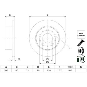Disque de frein BOSCH 0 986 479 E02, 1 pièce