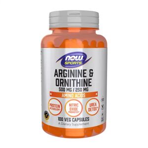 Now Foods L-arginine + l-ornithine 500mg/250mg - 100 veg caps