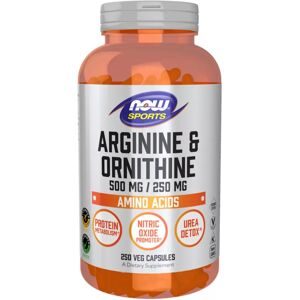 Now Foods L-arginine + l-ornithine 500mg/250mg - 250 veg caps