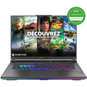 PC Portable Gamer ASUS ROG Strix G16 16 WUXGA 165Hz - RTX 4060 8Go - Intel Core i7-13650HX - RAM 16Go - 512Go SSD - Win 11 - Reconditionné