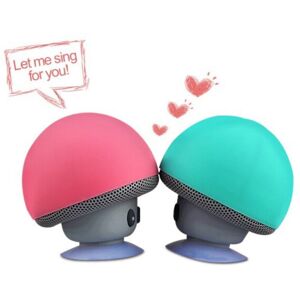 Shot Case Enceinte Champignon Bluetooth pour Smartphone Ventouse Haut-Parleur Micro Mini (ROSE) - Neuf