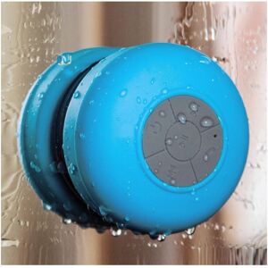 Shot Case Enceinte Waterproof Bluetooth pour Smartphone Ventouse Haut-Parleur Micro Douche Petite (BLEU) - Neuf