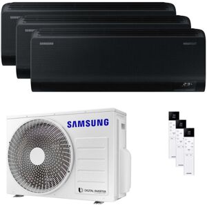 Climatiseur trial split Samsung Windfree Black 7000+7000+9000 BTU inverseur A++ unité extérieure wifi 5,2 kW