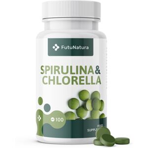 FutuNatura Algues Spiruline + Chlorelle, 100 comprimés