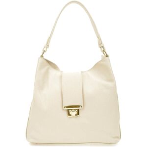 Roberta M - Sac à main en Cuir Elise beige - 31x36x16 cm Beige