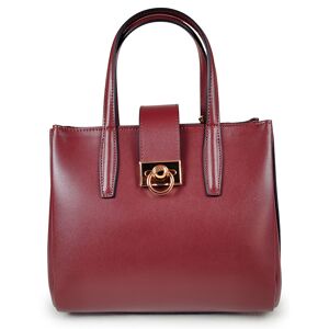 Mila blu - Sac à main en Cuir Efedra rouge bordeaux - 35x28x13 cm Rouge Bordeaux