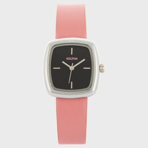 Kelton - Montre Femme Quartz Square en Cuir rose/noir RoseNoir