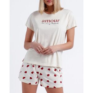 Admas - Pyjama T-Shirt & Short Lila blanc/rouge BlancRouge