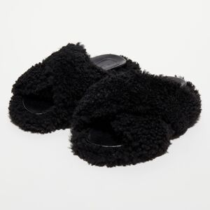 Marni - Mules fourrées en Mouton noires Noir