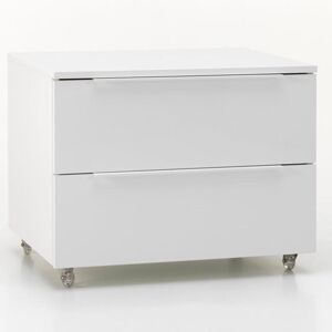 TFT Home Furniture - Commode blanche lins blanche - 70x52x57 cm Blanc