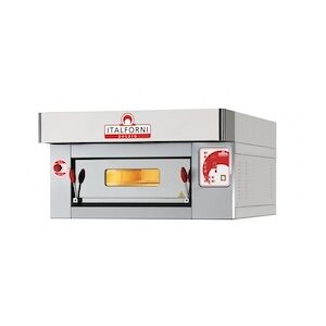 Italforni Four à Pizza Electrique Inox 1 Chambre pour 6 Pizzas L 1000 mm Acier inoxydable 600x900x170mm ITALFORNI