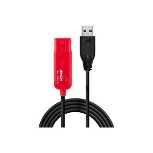 Lindy 42782 câble USB 12 m USB 2.0 USB A Noir, Câble d''extension