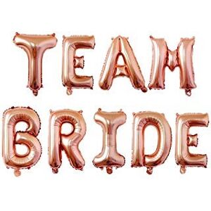 Party Deco Ballons lettres TEAM BRIDE Or Rose