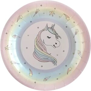 Santex Assiette Licorne Rose (Lot de 10)