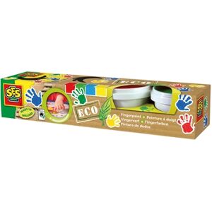 SES Creative® Peinture à doigt enfant Eco, 4 pots