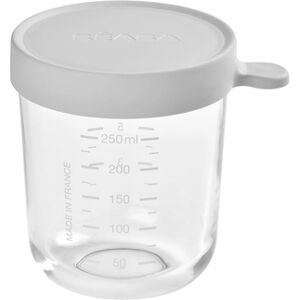 BEABA Pot de conservation verre gris clair 250 ml