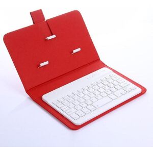 Clavier Sans Fil Bluetooth Avec Housse De Protection - Rouge