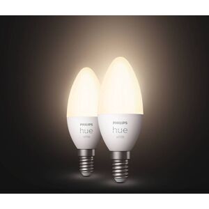 Philips Hue White 5,5W E14 2 ampoules flamme LED