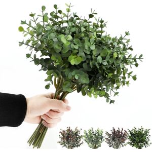 DUTRIEUX Branches d'eucalyptus artificielles, fausse plante verte, bouquet d'eucalyptus pour bricolage, fleur de Gand, fête de mariage, décoration d'intérieur, 6 pièces
