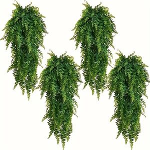 Aucun Plantes artificielles suspendues pour décoration murale, fausses plantes suspendues en rotin, guirlande verte de lierre, fabrication persane