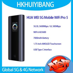HKHUIBANG Débloqué HUA WEI 5G Mobile WiFi Pro 5 E6888-982 Wi-Fi 6 AX3600 Type-C touristes Bande Pocket Hotspot 5G 4G persévérance Portable ata Fi Carte Sim