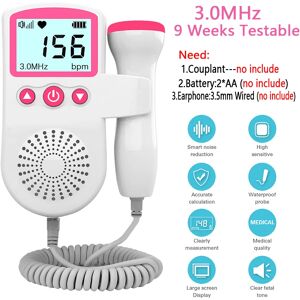 ALIWUZN 3.0 Doppler fœtal poche Portable son bébé coeur grossesse ultrasons détecteur fœtal Machine bébé moniteur de fréquence cardiaque