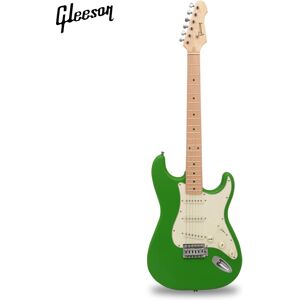 Guitares électriques Gleeson Shop St, finition verte 256, quincaillerie chromée