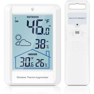 ORIA Thermomètre sans fil Station météo Station de prévision numérique Moniteur de température Humidité pour la maison, la chambre de bébé, la serre