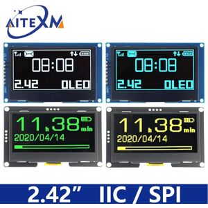 AITEXM ROBOT Module d'affichage OLED 2.42 pouces, 2.42 pouces, 128x64, Module d'écran LCD HD SSD1309, Interface