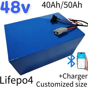 DIXSG Batterie au lithium Lifepo4, 48V, 50Ah, 40Ah, Bluetooth BMS, 16S, 2000W, scooter, vélo, tricycle,