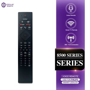 EYAOO Télécommande vocale pour Philips série 8500 Ambilight 4K UHD LED Android TV 55OLED805 55OLED805 65PUS8505