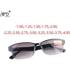 VANLOOK Lunettes de soleil myopie hommes femmes réfléchissant dégradé gris lunettes de soleil fini lunettes