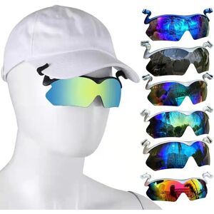Aucun Lunettes de soleil de sport polarisées à clipser, chapeau à clipser, couverture rabattable,