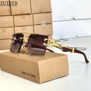 ZUIDID Lunettes de soleil Mars en bois pour femmes et hommes, lunettes de soleil sans monture, lunettes de