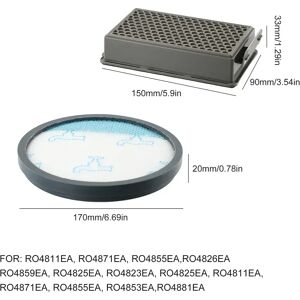 VIBRATITE Kit de filtre pour aspirateur Compact Power média, série Tefal, pièces de rechange, accessoires de