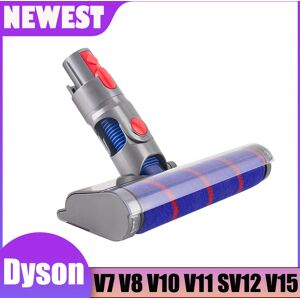 Aucun Tête de brosse à rouleau souple et mince pour aspirateurs Dyson V7 V8 V10 V11 SV12 V15, pièces détachées pour plancher en bois dur