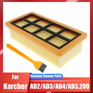Aucun Filtres plats plissés pour batterie Kärcher 6.415-953.0/AD2/AD4 Premium/AD3.000/AD3.200, filtre de nettoyage de la poussière pour aspirateur à cendres