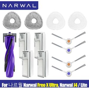 Aucun Convient pour aspirateur Narwal Freo X Ultra, Narwal J4 / Lite provinceX 1] Pièces Accessoires Couvercle de brosse latérale à rouleau Filtre de sac à poussière