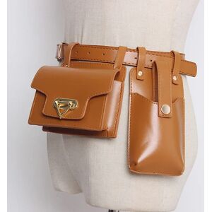 LXHYSJ Sac banane en cuir pour femme, sacs de poitrine à bandoulière pour femme, mini sac de ceinture design pour fille, poudres pour téléphone, nouveau, 2 pièces, 2020