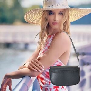 Aucun Sac à bandoulière élégant sous les bras en PU avec fermeture à rabat magnétique, cadre robuste – Peut contenir téléphone, parfum, rouge à lèvres et essentiels pour femmes