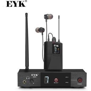 EYK-Système de moniteur intra-auriculaire sans fil UHF IEM81, canal unique, fréquences sélectionnables, parfait pour les performances sur scène de chanteur, DJ, 16