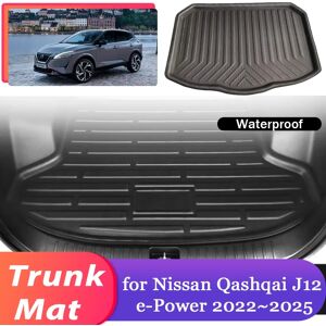 Aucun Tapis de coffre de voiture pour Nissan Qashqai J12 e-power 2022 ~ 2024 2023, tapis imperméable pour bagages, coussin de botte de chargement, doublure, accessoires de couverture