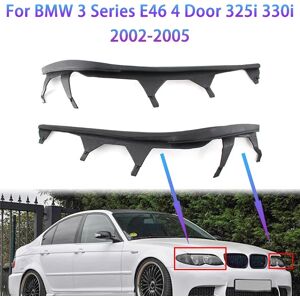 Shunmaii Bandes de couverture de phare supérieur avant de voiture, garnitures de bande d'étanchéité de phare pour BMW E46 325i 2002 – 2005 63126921859 63126921860