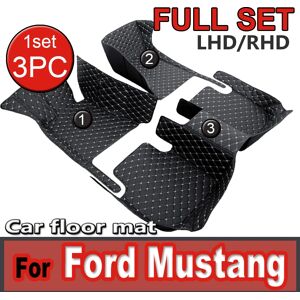 Aucun Tapis de sol de voiture pour Ford Mustang 2015 2016 2017 2018 2019 2020 2021 2022, coussinets de pied automobiles personnalisés, couverture de tapis automobile